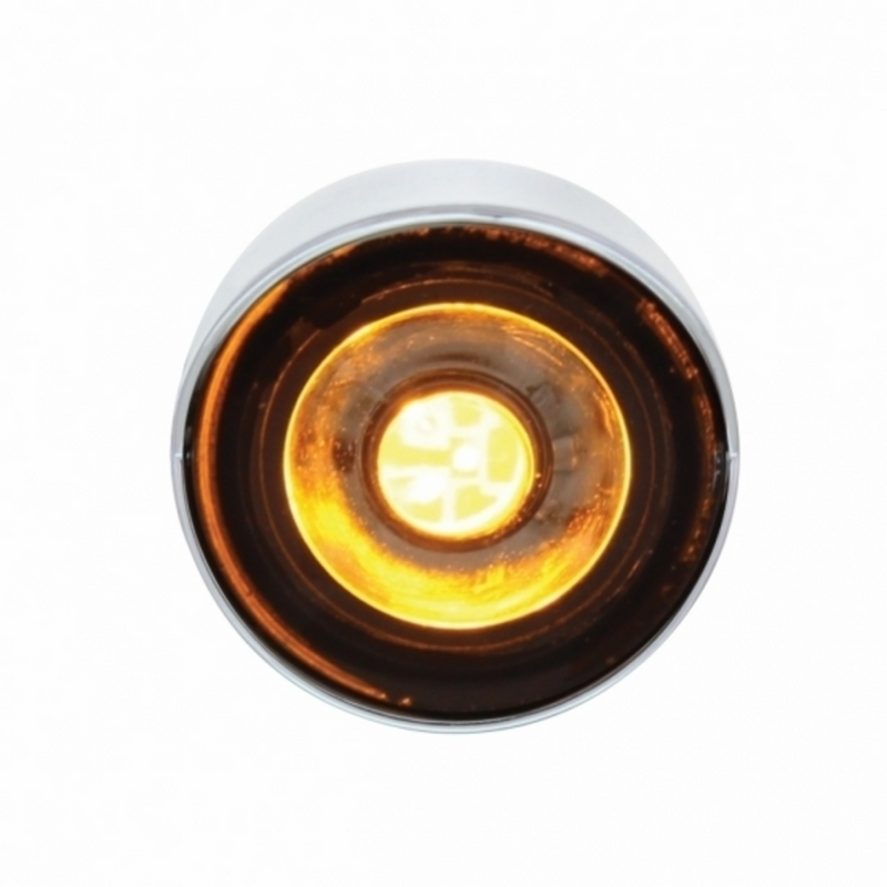 Soporte de filtro de aire delantero SS con mini luces LED 26X 3 y viseras para lente Peterbilt-Amber LED/transparente