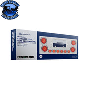 SS Rear Center Panel With 4X 7 LED 4" Reflector Lights & 6X 9 LED 2" Lights & Visors -Red LED & Lens REAR CENTER PANEL Midnight Blue