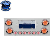 SS Rear Center Panel With 4X 7 LED 4" Reflector Lights & 6X 9 LED 2" Lights & Visors -Red LED/Clear Lens REAR CENTER PANEL Gray