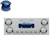 SS Rear Center Panel With 4X 7 LED 4" Reflector Lights & 6X 9 LED 2" Lights & Visors -Red LED/Clear Lens REAR CENTER PANEL Gray