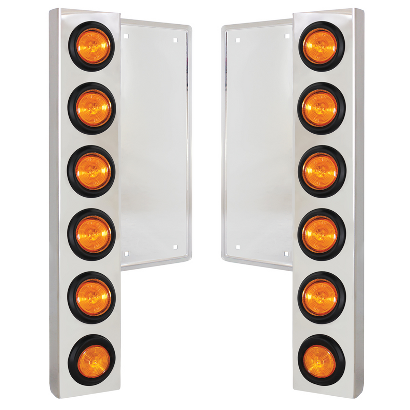 Kit de filtro de aire delantero con doce luces planas de 2" y ojal para Freightliner