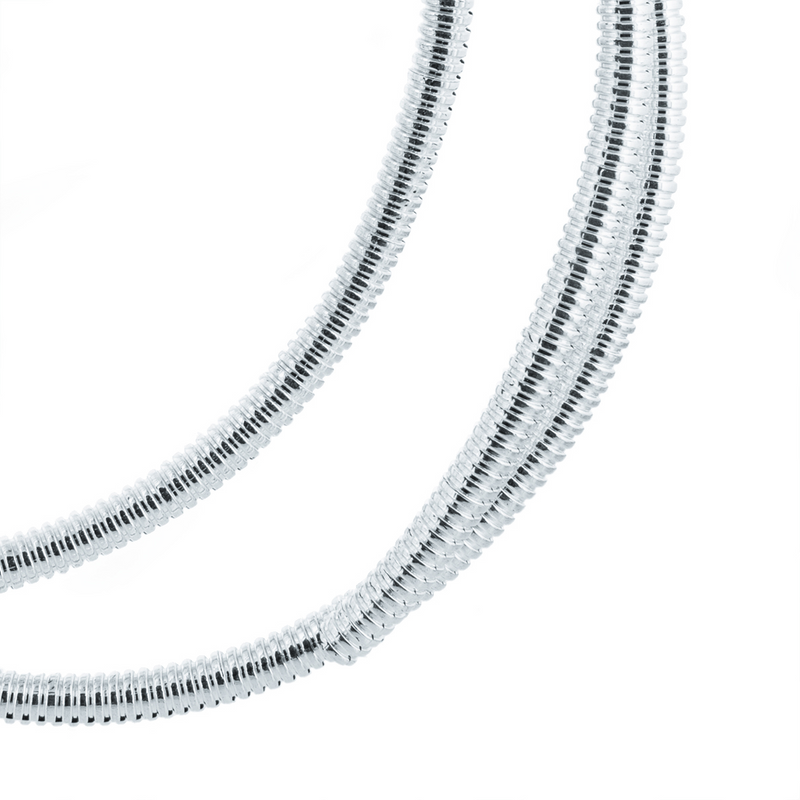 72" Long Chrome Wire Loom - 3/8" Diameter