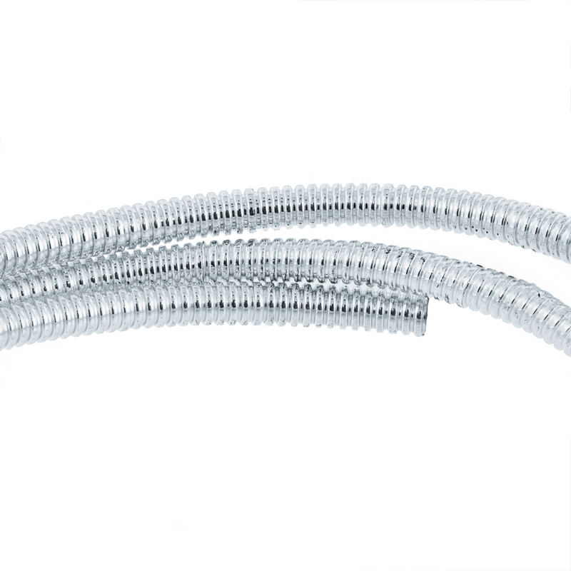 72" Long Chrome Wire Loom - 3/8" Diameter