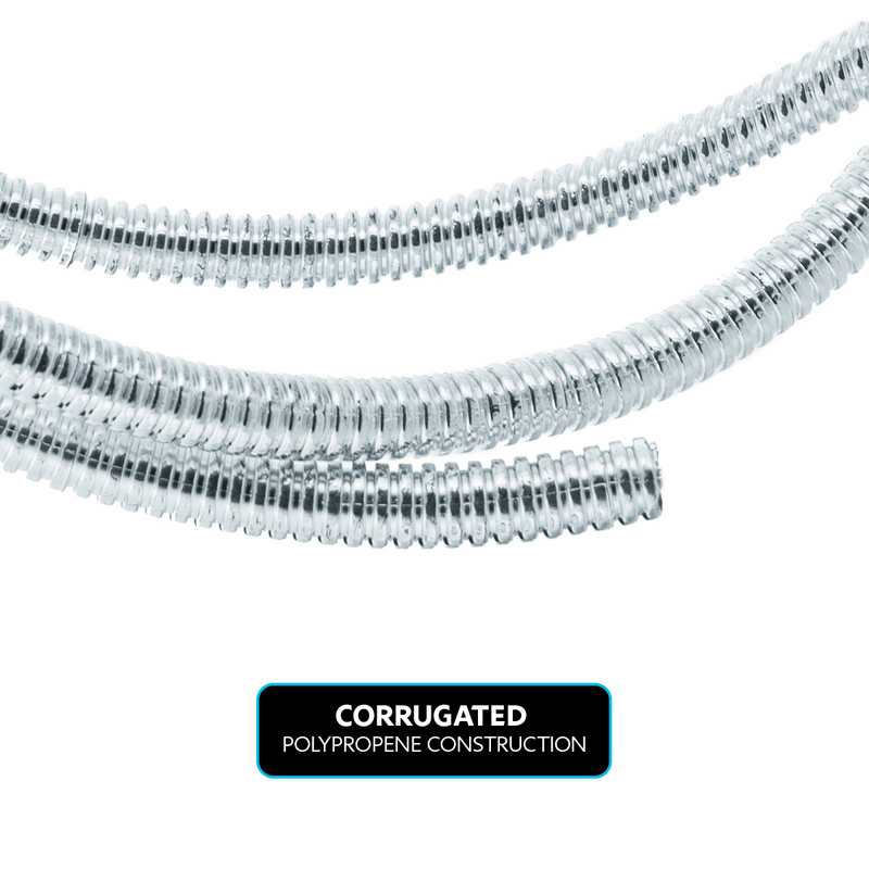 72" Long Chrome Wire Loom - 1/2" Diameter