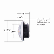 ArcBlast LED Single Function 3/4" Mini Clearance/Marker Light  - Amber LED/Clear Lens
