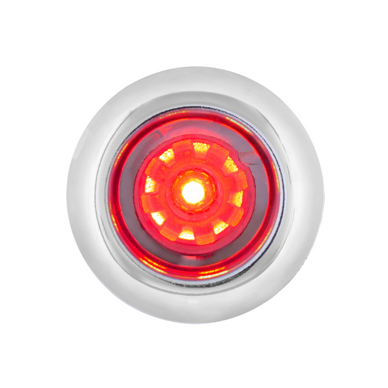 ArcBlast LED Single Function 3/4" Mini Clearance/Marker Light  - Red LED/Clear Lens