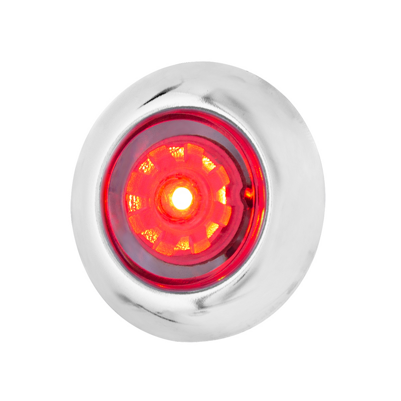 ArcBlast LED Single Function 3/4" Mini Clearance/Marker Light  - Red LED/Clear Lens