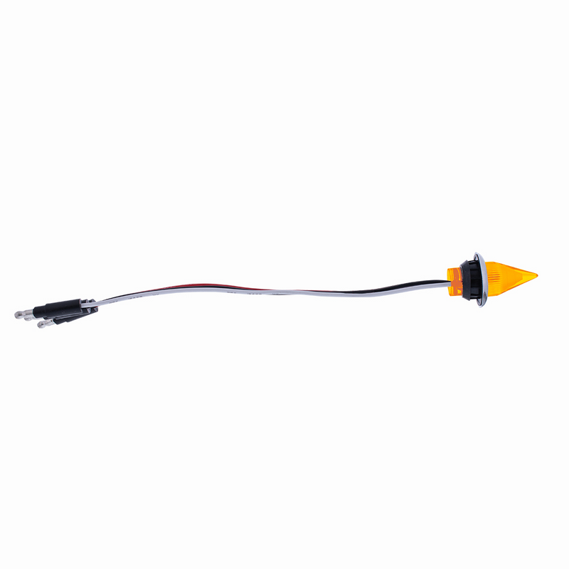 4 LED DUAL FUNCTION MINI SPIKE LIGHT WITH SS BEZEL (CLEARANCE/MARKER) - AMBER LED/AMBER LENS