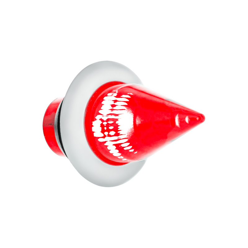 4 LED Dual Function 3/4" Mini Spike Light With SS Bezel (Clearance/Marker) - Red LED/Red Lens