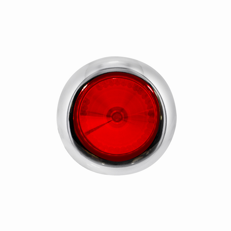 4 LED Dual Function 3/4" Mini Spike Light With SS Bezel (Clearance/Marker) - Red LED/Red Lens