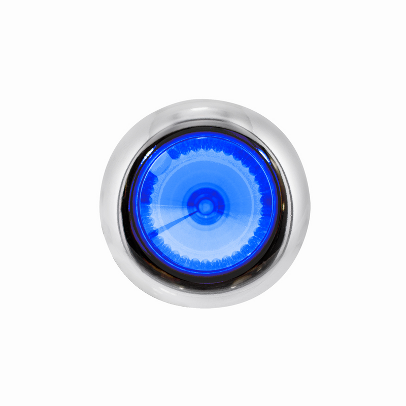4 LED Dual Function 3/4" Mini Spike Light With SS Bezel (Auxiliary/Utility) - Blue LED/Clear Lens