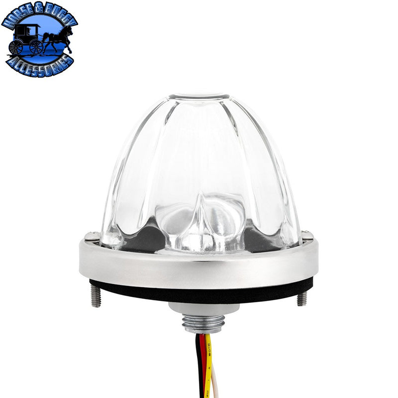 Glass Watermelon Light Kit With Double Fury 4 LED Light (Choose Color) WATERMELON KIT Amber & Blue,Amber & Green,Amber & Red,Amber & White,Red & Blue,Red & Green,Red & White Dark Slate Gray