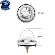 Glass Watermelon Light Kit With Double Fury 4 LED Light (Choose Color) WATERMELON KIT Amber & Blue,Amber & Green,Amber & Red,Amber & White,Red & Blue,Red & Green,Red & White Light Gray