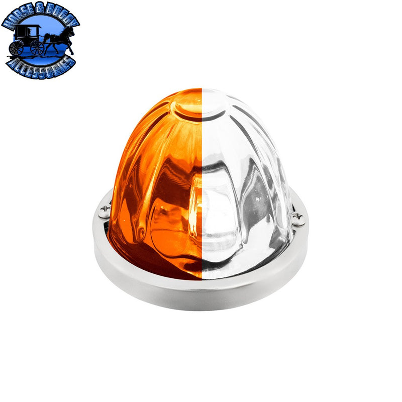 Glass Watermelon Light Kit With Double Fury 4 LED Light (Choose Color) WATERMELON KIT Amber & White Light Gray