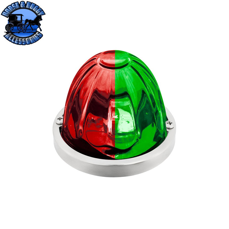 Glass Watermelon Light Kit With Double Fury 4 LED Light (Choose Color) WATERMELON KIT Red & Green Tan