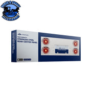 Stainless Rear Center Panel With Four 7 LED 4" Reflector Lights & Bezels - Red LED/Red Lens REAR CENTER PANEL Midnight Blue