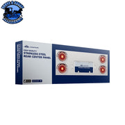 UP-35263 Stainless Rear Center Panel With Four 7 LED 4" Reflector Lights & Grommets - Red LED/Red Lens REAR CENTER PANEL Midnight Blue