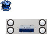 UP-35264 Stainless Rear Center Panel With Four 7 LED 4" Reflector Lights & Grommets - Red LED/Clear Lens REAR CENTER PANEL Light Gray