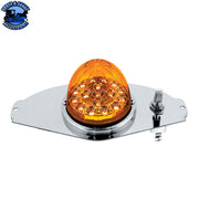 304 SS Above Door Dome Light Kit With 17 LED Double Fury Watermelon For 2008-2017 Freightliner Cascadia (Choose LED Color) Amber & Blue LED,Amber & Green LED,Amber & Red LED,Amber & White LED,Red & Blue LED,Red & Green LED,Red & White LED Light Gray