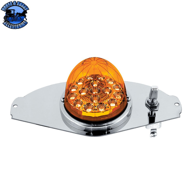 304 SS Above Door Dome Light Kit With 17 LED Double Fury Watermelon For 2008-2017 Freightliner Cascadia (Choose LED Color) Amber & Blue LED,Amber & Green LED,Amber & Red LED,Amber & White LED,Red & Blue LED,Red & Green LED,Red & White LED Light Gray