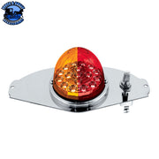 304 SS Above Door Dome Light Kit With 17 LED Double Fury Watermelon For 2008-2017 Freightliner Cascadia (Choose LED Color) Amber & Red LED Light Gray