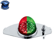 304 SS Above Door Dome Light Kit With 17 LED Double Fury Watermelon For 2008-2017 Freightliner Cascadia (Choose LED Color) Red & Green LED Dark Slate Gray