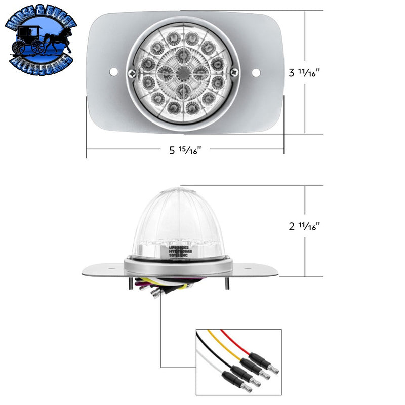 304 SS Turn Signal Light Kit With 17 LED Double Fury Watermelon For 2008-2017 Freightliner Cascadia (Choose Color) Turn Signal Light Kit Amber & Blue LED,Amber & Green LED,Amber & Red LED,Amber & White LED Light Gray