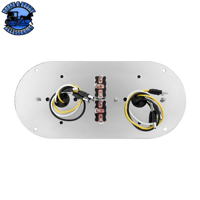 304 SS Above Door Dome Light Kit With 2 X 17 LED Double Fury Watermelon For Kenworth & Peterbilt Trucks (Choose LED Color) Dome Light Kit Amber & Blue LED,Amber & Green LED,Amber & Red LED,Amber & White LED,Red & Blue LED,Red & Green LED,Red & White LED Light Gray