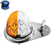 304 SS Above Door Dome Light Kit With 17 LED Double Fury Watermelon For 1994-2025 Kenworth W900 (Choose LED Color) Dome Light Kit Amber & White LED Light Gray
