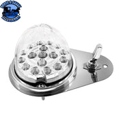 304 SS Above Door Dome Light Kit With 17 LED Double Fury Watermelon For 1994-2025 Kenworth W900 (Choose LED Color) Dome Light Kit Amber & Blue LED,Amber & Green LED,Amber & Red LED,Amber & White LED,Red & Blue LED,Red & Green LED,Red & White LED Light Gray