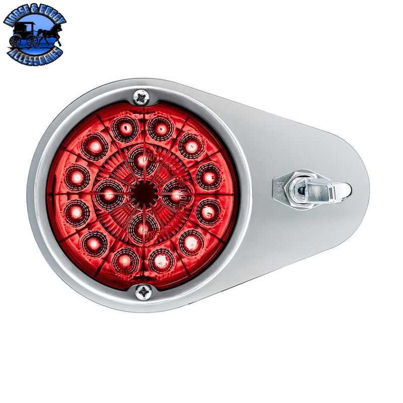 304 SS Above Door Dome Light Kit With 17 LED Double Fury Watermelon For 1994-2025 Kenworth W900 (Choose LED Color) Dome Light Kit Amber & Blue LED,Amber & Green LED,Amber & Red LED,Amber & White LED,Red & Blue LED,Red & Green LED,Red & White LED Gray