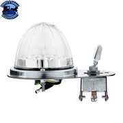 304 SS Above Door Dome Light Kit With 17 LED Double Fury Watermelon For 1994-2025 Kenworth W900 (Choose LED Color) Dome Light Kit Amber & Blue LED,Amber & Green LED,Amber & Red LED,Amber & White LED,Red & Blue LED,Red & Green LED,Red & White LED Light Gray