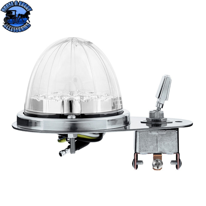 304 SS Above Door Dome Light Kit With 17 LED Double Fury Watermelon For 1994-2025 Kenworth W900 (Choose LED Color) Dome Light Kit Amber & Blue LED,Amber & Green LED,Amber & Red LED,Amber & White LED,Red & Blue LED,Red & Green LED,Red & White LED Light Gray