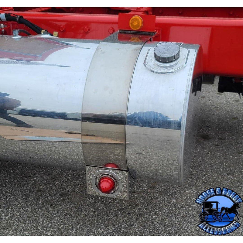 ss-1033 Stainless fuel tank watermelon light bracket fits-Kenworth 7 3/8” wide straps (sold in pairs) watermelon Dark Slate Gray