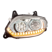 Chrome 17 LED Headlight For 2018-2026 International LT - Driver