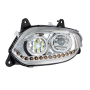 Chrome 17 LED Headlight For 2018-2026 International LT - Driver
