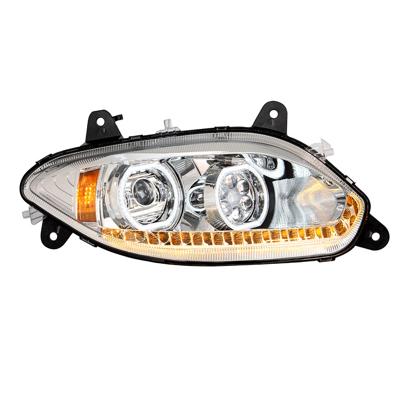 Chrome 17 LED Headlight For 2018-2026 International LT - Passenger