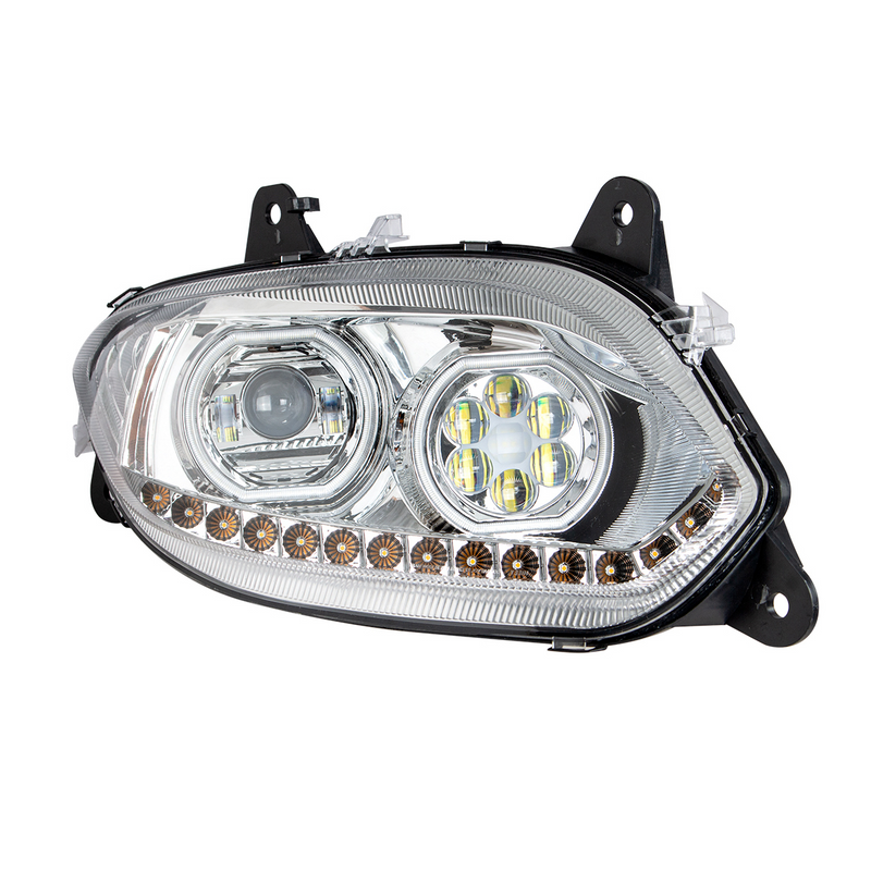 Chrome 17 LED Headlight For 2018-2026 International LT - Passenger