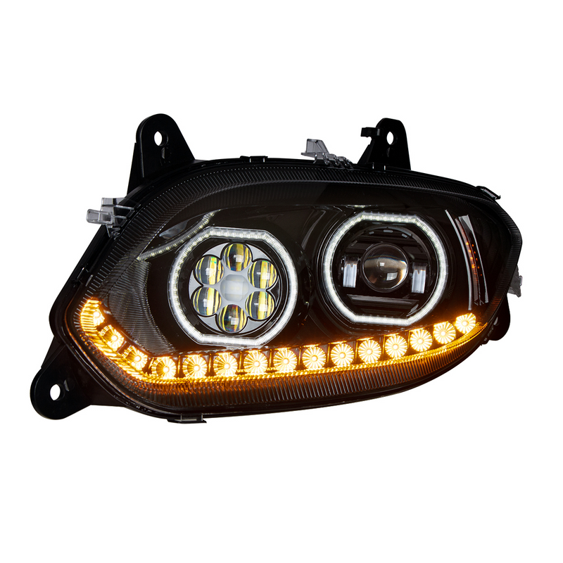 Black 17 LED Headlight For 2018-2026 International LT - Driver
