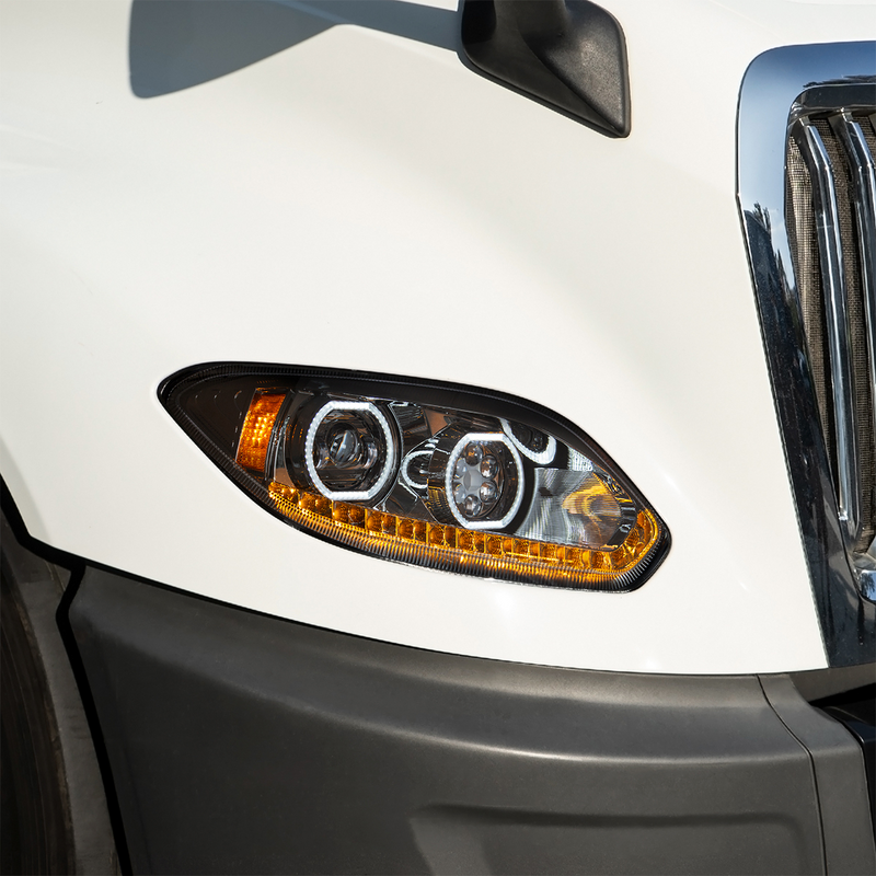 Black 17 LED Headlight For 2018-2026 International LT - Passenger