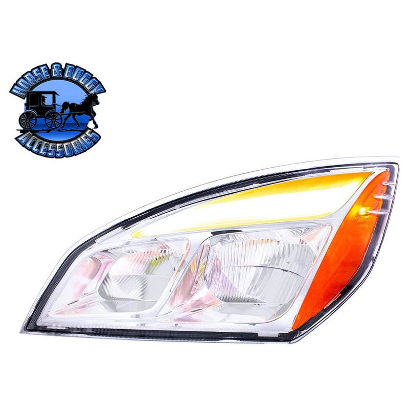 CHROME LED HEADLIGHT FOR 2018-2023 FREIGHTLINER CASCADIA - PAIR (Choose Color) (Choose Side) HEADLIGHT Chrome / Driver's Side,Chrome / Passenger's Side,Black / Driver's Side,Black / Passenger's Side Dark Slate Gray