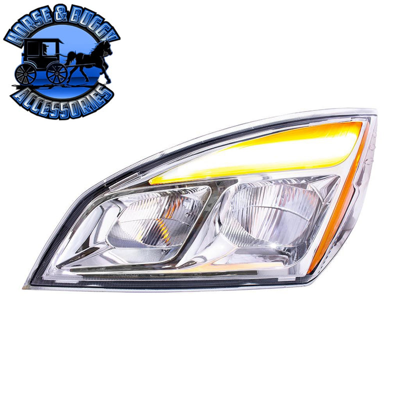 CHROME LED HEADLIGHT FOR 2018-2023 FREIGHTLINER CASCADIA - PAIR (Choose Color) (Choose Side) HEADLIGHT Chrome / Driver's Side,Chrome / Passenger's Side,Black / Driver's Side,Black / Passenger's Side Light Gray