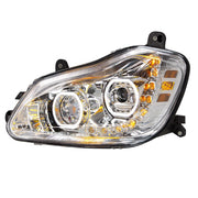 10 LED HEADLIGHT FOR 2013-2021 KENWORTH T680 Chrome / Driver's Side Gray