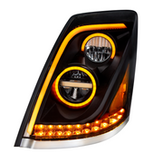 Blackout LED Headlight for 2003-2017 Volvo VN/VNL - Driver