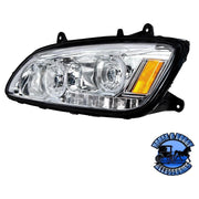 (Choose side) LED HEADLIGHT WITH LED TURN SIGNAL & LED POSITION LIGHT BAR FOR 2007-2017 KENWORTH T660 HEADLIGHT DRIVER SIDE,PASSENGER SIDE Light Gray