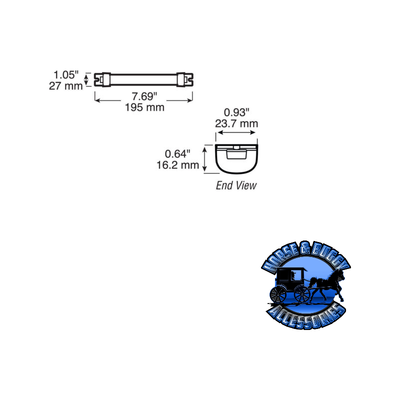 358-1 White LED Strip Light, 6″ Multi-volt, poly bag Lavender