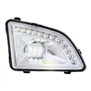 18 LED Chrome Projector Fog Light With Position Light For 2018-2024 Volvo VNL - Passenger/Right