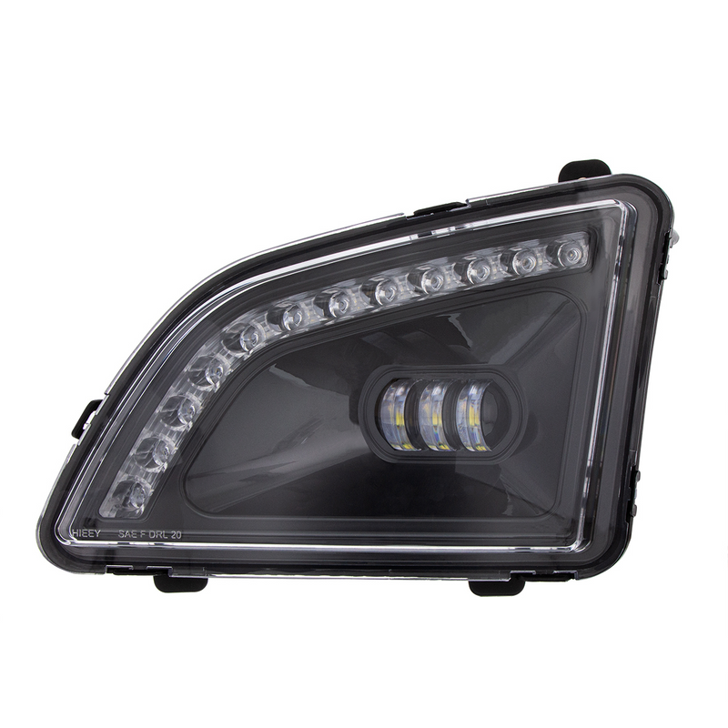18 LED Black Projector Fog Light With Position Light For 2018-2024 Volvo VNL - Driver/Left