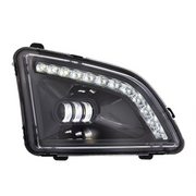 18 LED Black Projector Fog Light With Position Light For 2018-2024 Volvo VNL - Passenger/Right