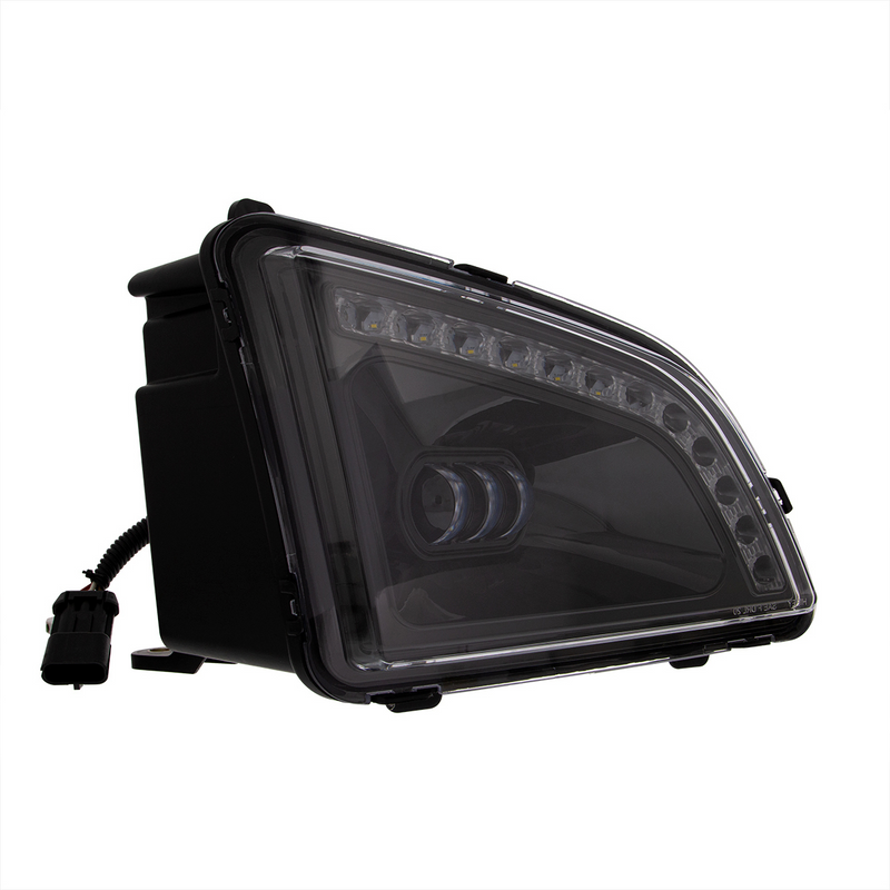 18 LED Black Projector Fog Light With Position Light For 2018-2024 Volvo VNL - Passenger/Right